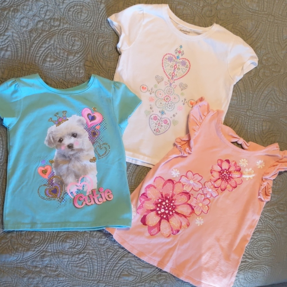 🌵- Cute Sparkle T-shirt Bundle -Sz 4T & 5T